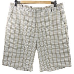 Nike Shorts Tiger Woods Collection Plaid Golf Shorts Men’s Waist 34